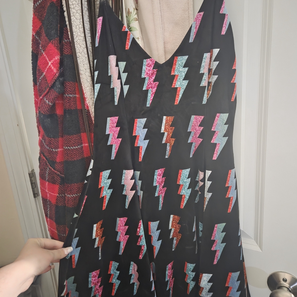 BlackMilk Gray Dress with Pink and Black Accents